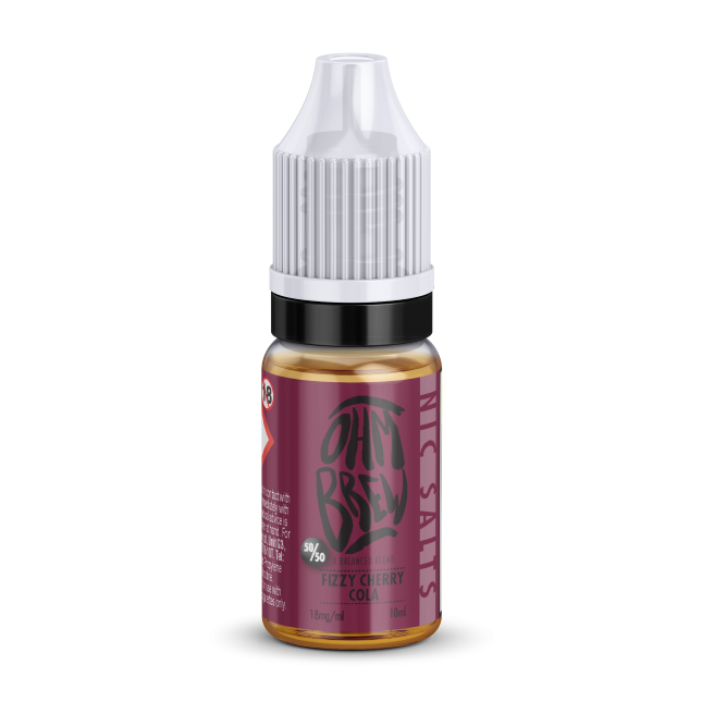 Fizzy Cherry Cola E-liquid by Ohm Brew 50/50 Nic Salts