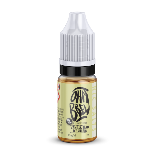 Vanilla Bean Ice Cream E-liquid by Ohm Brew 50/50 Nic Salts