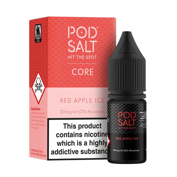 POD SALT RED APPLE ICE 10ML NICOTINE SALT E-LIQUID (EN)