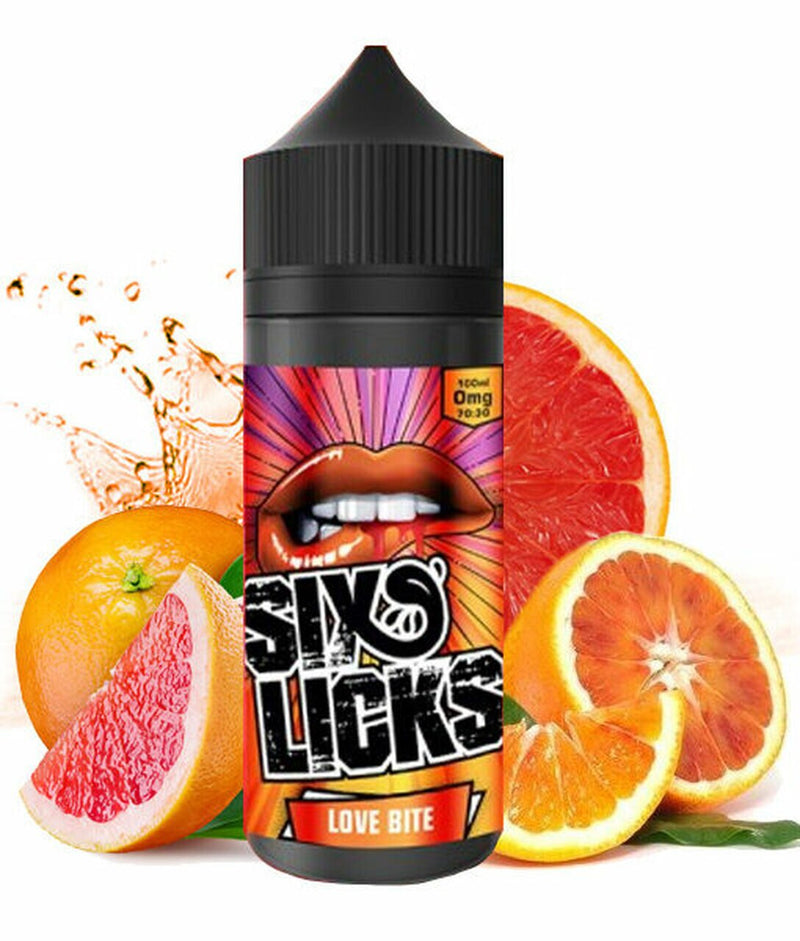 Six Licks Love Bite E-Liquid Short Fill 50ml